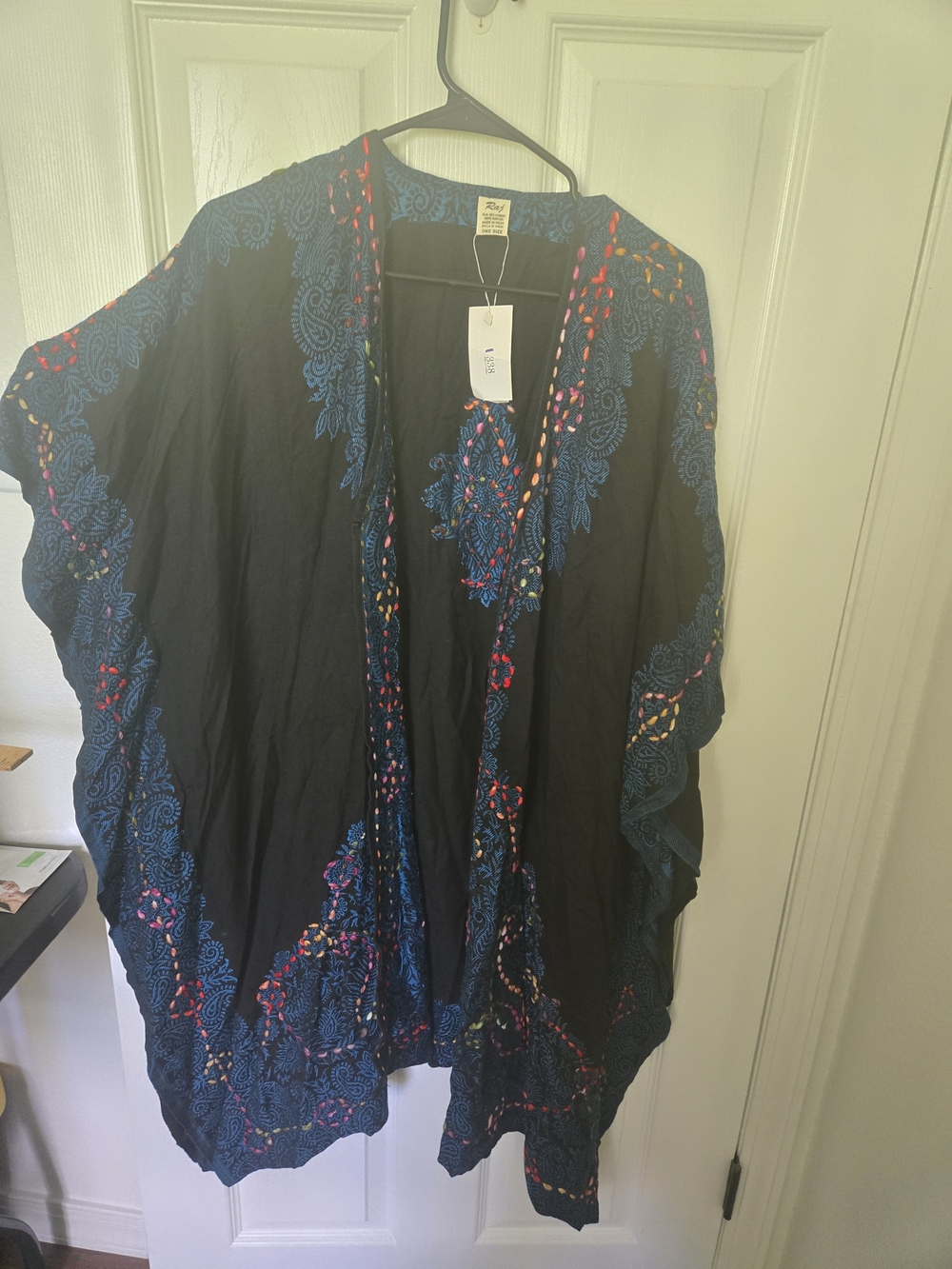 Embroidered RAJ NWT Open-Front Kimono